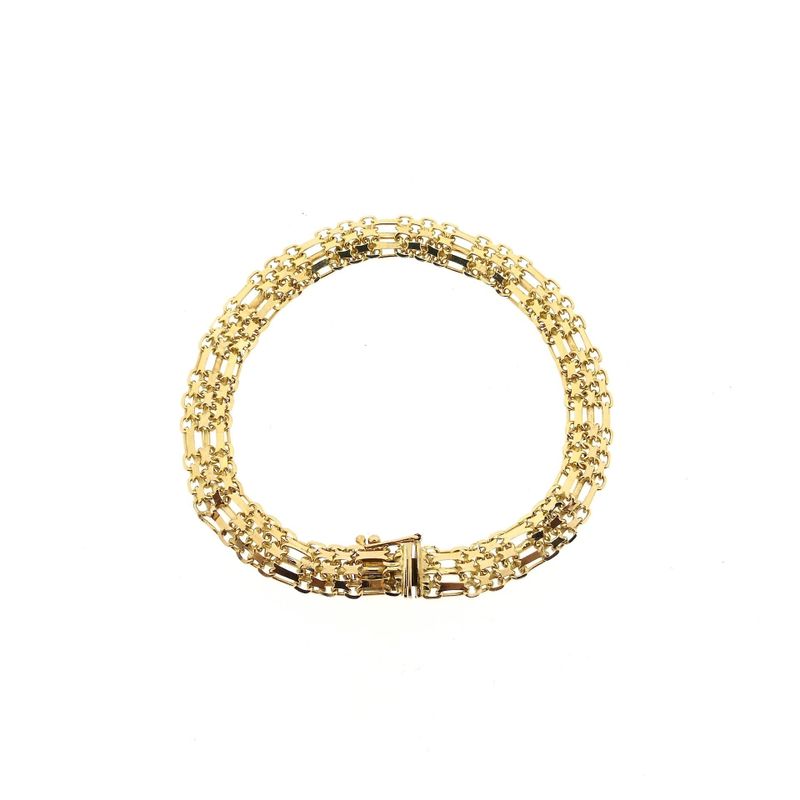 Afbeelding 3 van Gouden fantasie schakelarmband 
