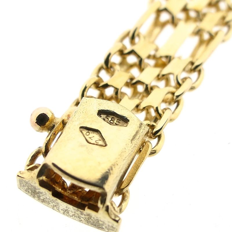 Afbeelding 7 van Gouden fantasie schakelarmband 