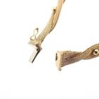 Image 6 of Vintage gold braided foxtail link bracelet