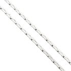 Afbeelding 3 van Witgouden ketting met vaste hanger; Saffier