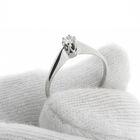 Image 7 of White gold solitaire ring with diamond | 0.16 ct.