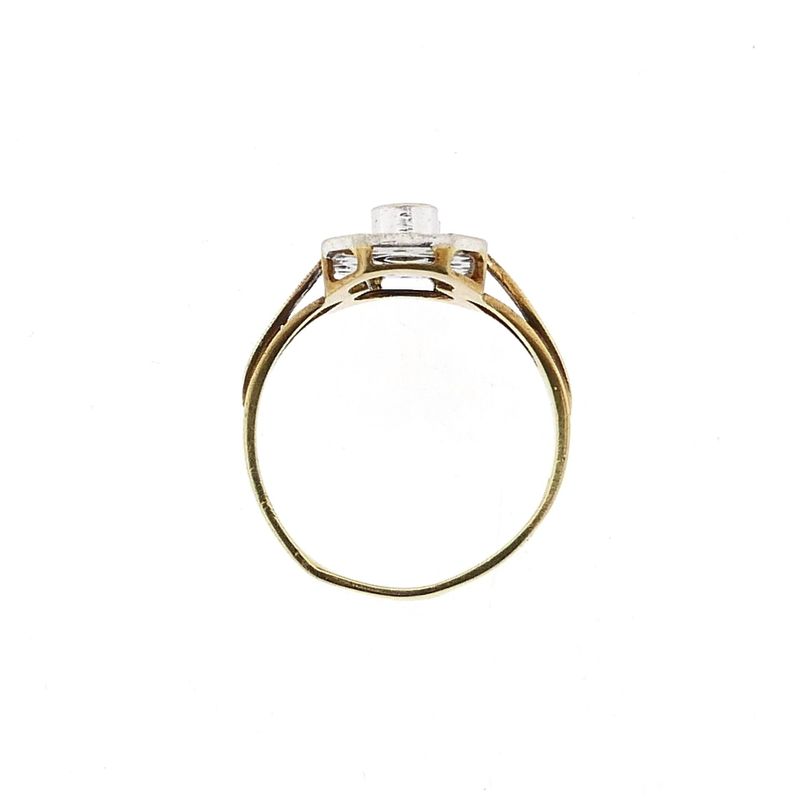 Image 5 of Gold Art Deco Ring with Diamond; 0.51 ct.