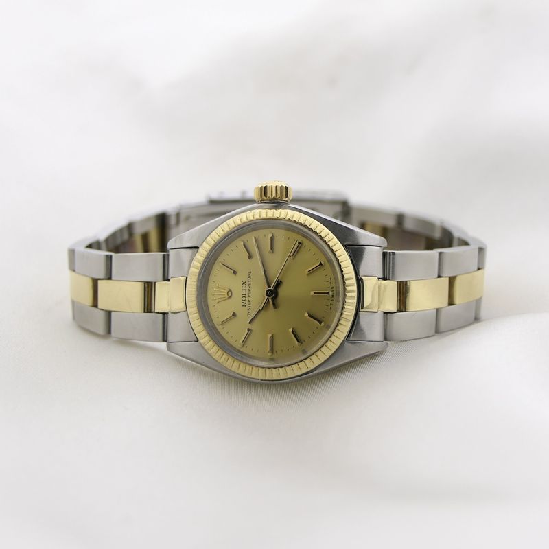Image 11 of Rolex Oyster Perpetual 6719; Vintage gold/steel ladies' watch