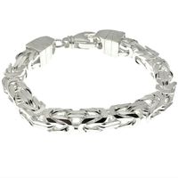 Silver wide king bracelet | 25 cm