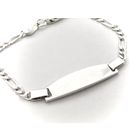 Image 2 of Silver Figaro children's bracelet with engraving plate