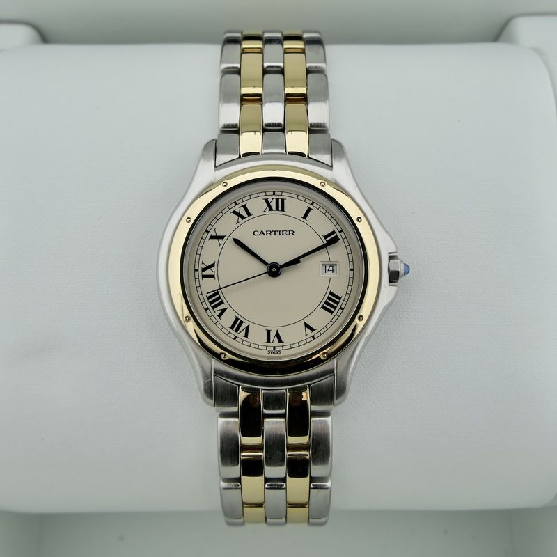 Image 15 of Cartier Cougar 187904; 18k gold/steel unisex watch