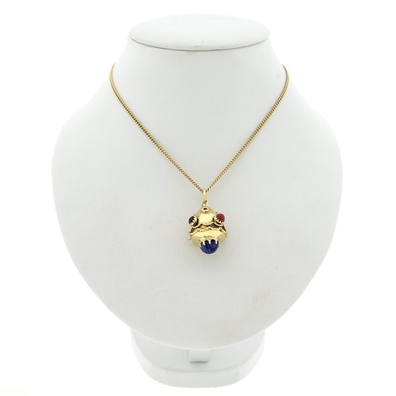 Image 3 of Gold pendant with mix of gemstones