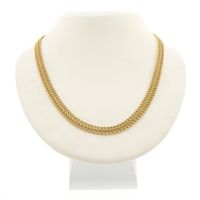 Gold French gourmet link chain | 44.5 cm