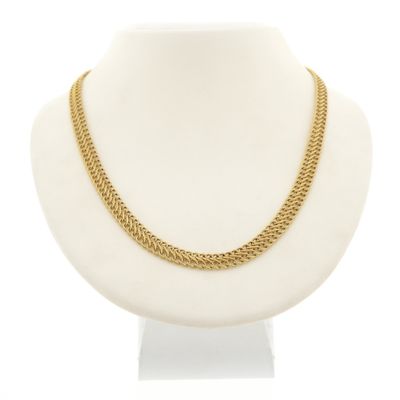 Image 1 of Gold French gourmet link chain | 44.5 cm