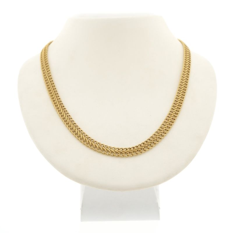 Image 1 of Gold French gourmet link chain | 44.5 cm