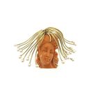 Image 1 of Golden Medusa pendant in blood coral and pearls