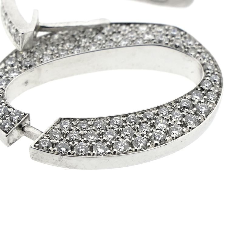 Image 4 of White gold earrings with diamonds; 1.58 ct.