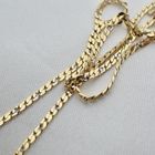 Image 6 of Two-tone gold necklace with ruby ​​and diamond 0.045 ct. | 43.5 cm