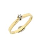Image 1 of Gold solitaire ring with diamond; 0.025 ct.