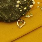 Image 2 of Gold heart pendant with emerald