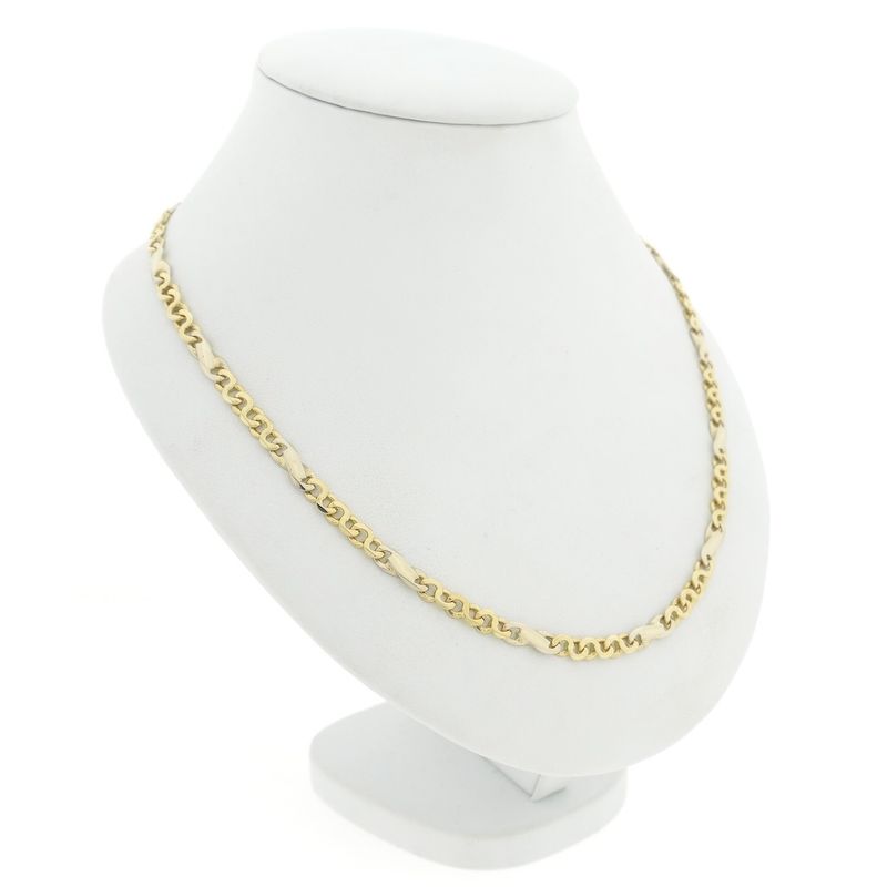 Image 3 of Two-tone gold fantasy link necklace