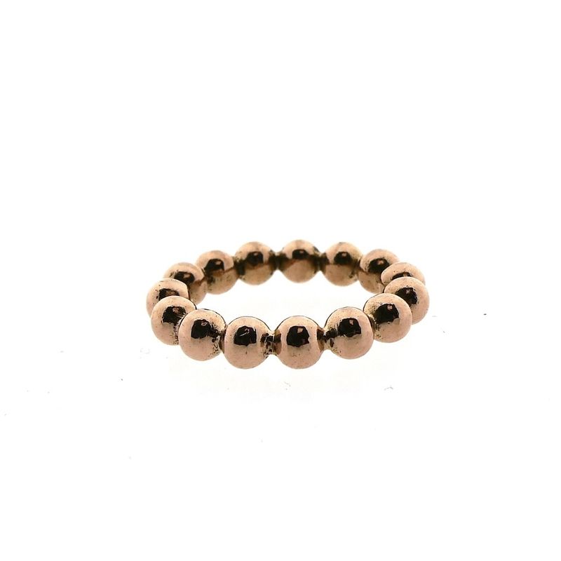 Image 3 of 18K Rose Gold Ring with Beads