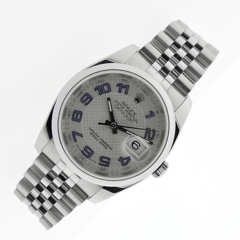 Image 15 of Rolex Datejust 'Deco Blue Arab' 116200; Automatic watch