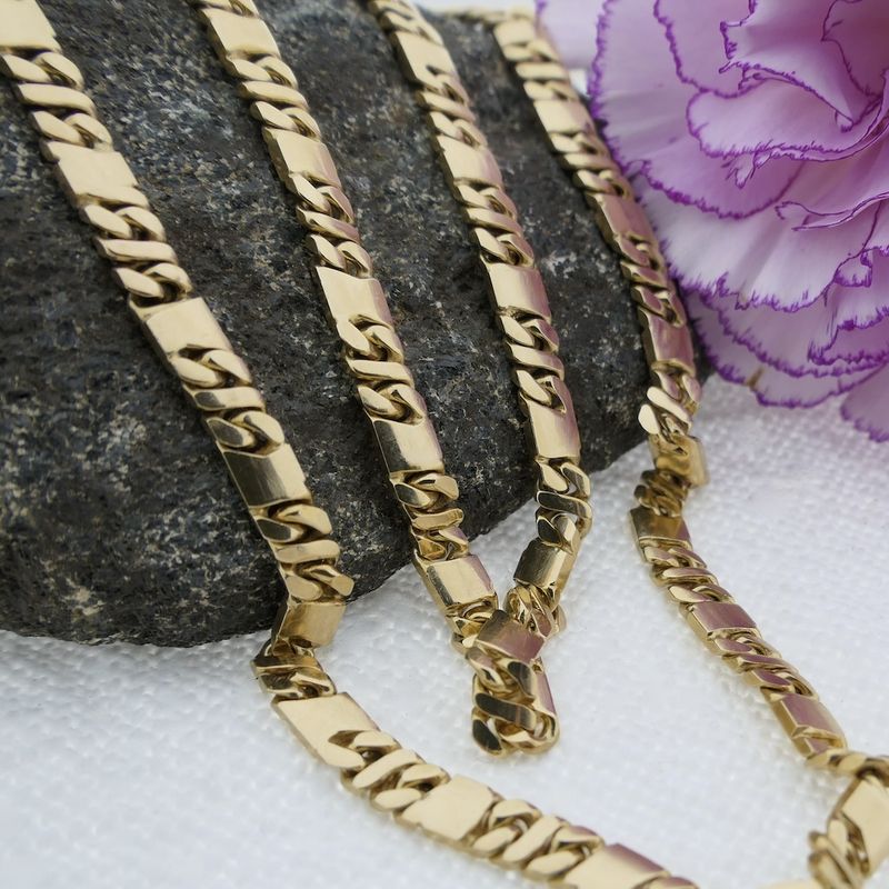 Image 6 of Solid gold navy link chain