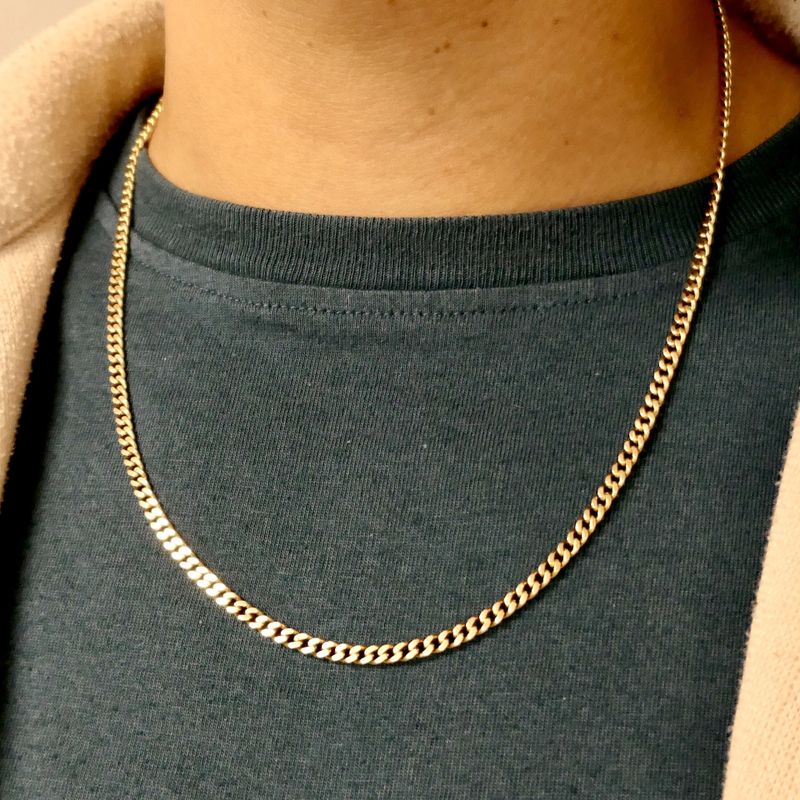 Afbeelding 7 van Roségouden gourmetschakel ketting 