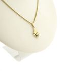 Image 2 of Floral gold pendant with diamond | 0.04 ct.