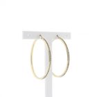 Image 4 of Gold earrings with zirconia; Ø 51.5 mm