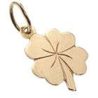 Image 2 of Gold pendant of a four-leaf clover