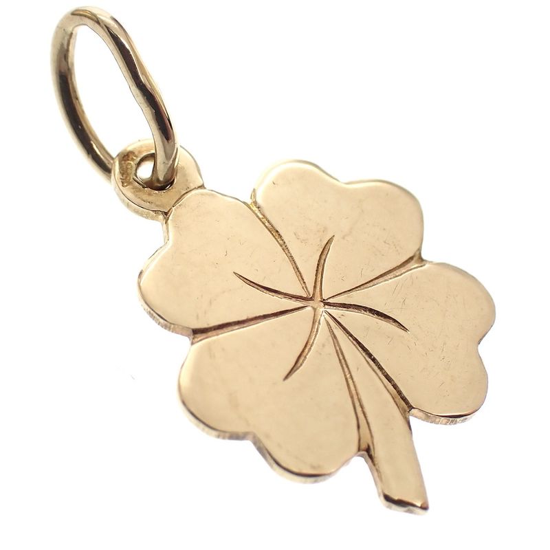 Image 2 of Gold pendant of a four-leaf clover