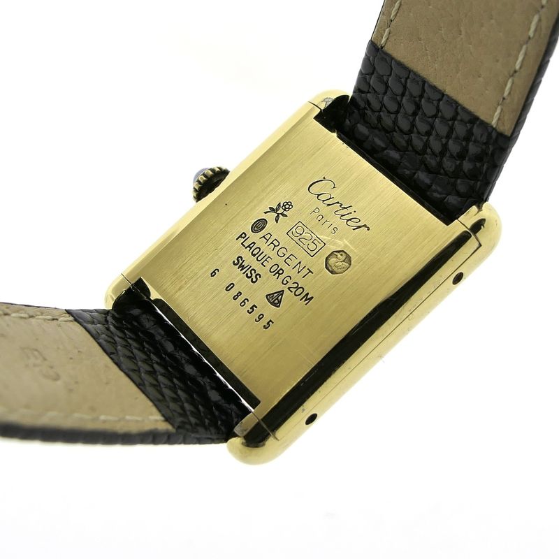 Image 8 of Cartier Tank Vermeil; Vintage mechanical women's watch