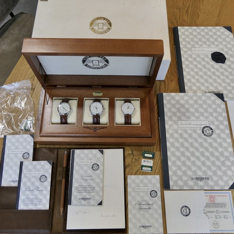 Image 22 of Longines 130 Years 165 Anniversary Limited Edition; Collector's set with 3 automatic watches