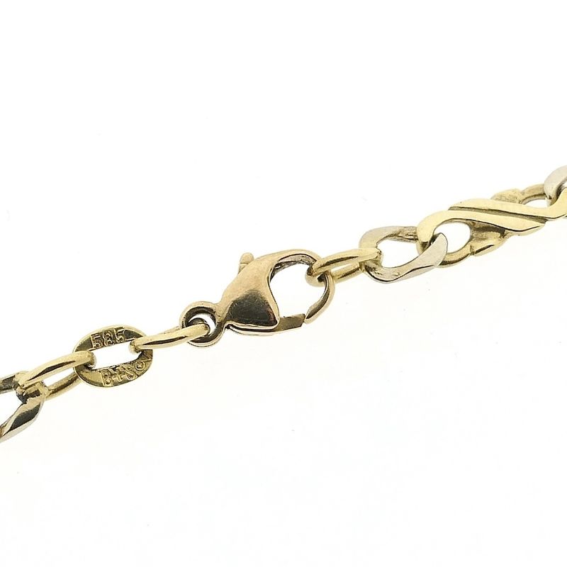 Image 4 of Tricolor gold infinity link bracelet | 20 cm