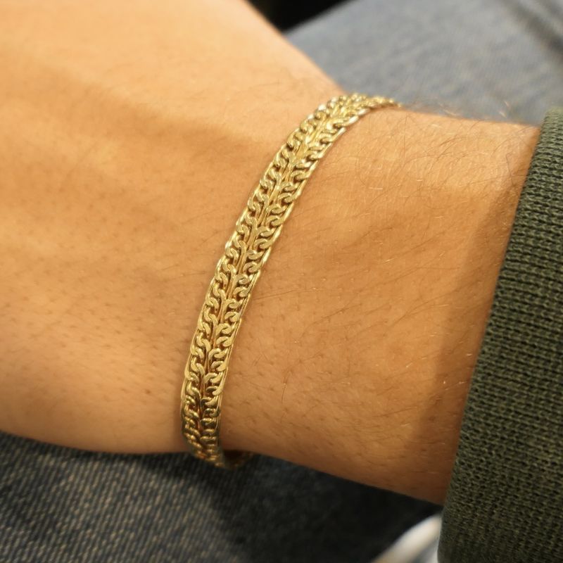 Image 12 of Vintage gold fantasy link bracelet | 19.5 cm