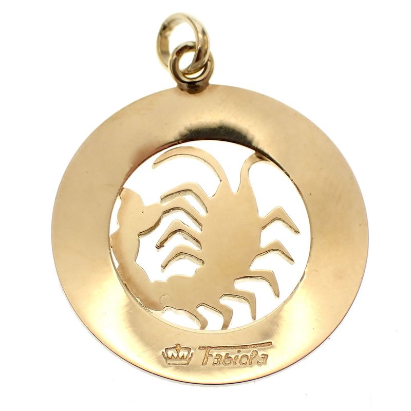 Image 5 of Gold Scorpio pendant