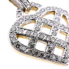 Image 3 of Gold heart pendant with diamonds; 1.30 ct.
