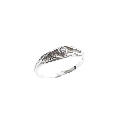 Image 1 of Silver ladies ring with zirconia