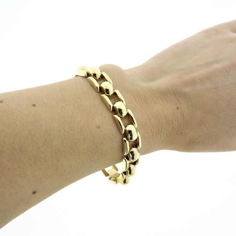 Image 10 of Gold Bismarck link bracelet | 19.5 cm