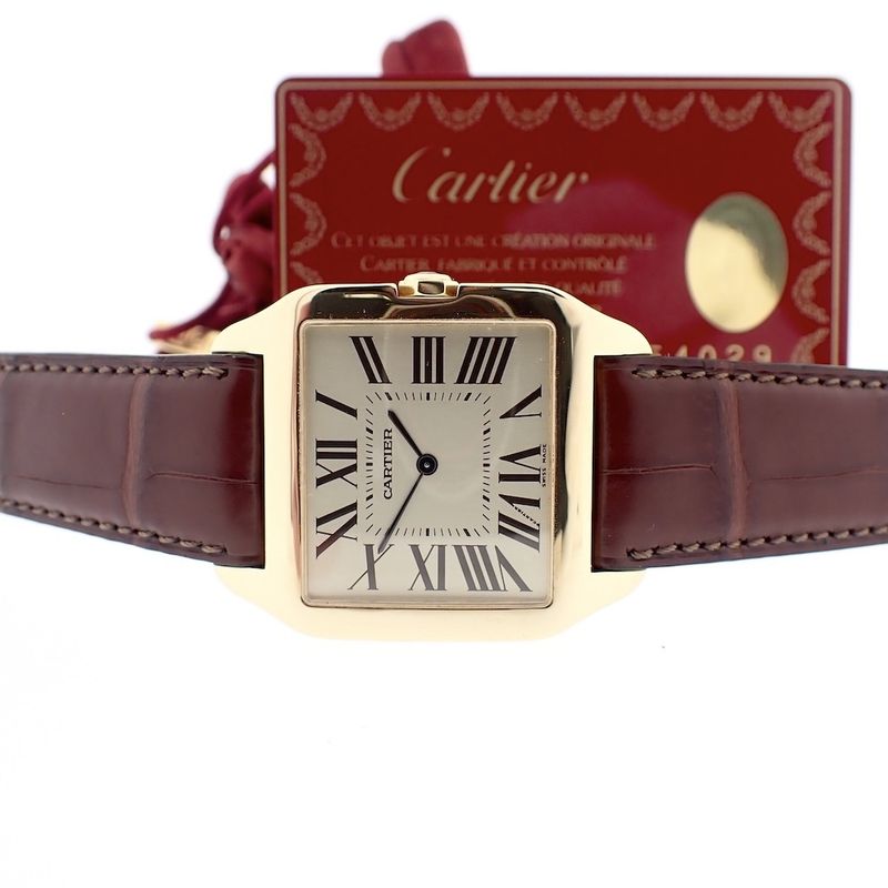 Image 3 of Cartier Santos Dumont; 18k gold watch