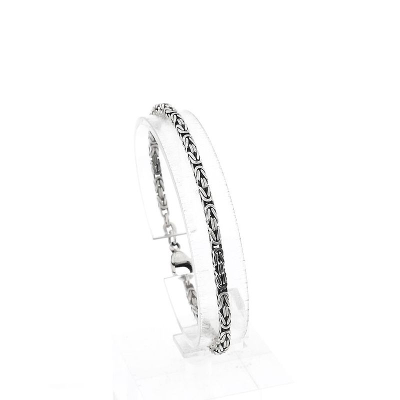 Image 1 of Silver Byzantine Link Bracelet