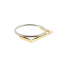 Image 4 of Two-tone gold abstract ring with diamond; 0.015 ct.