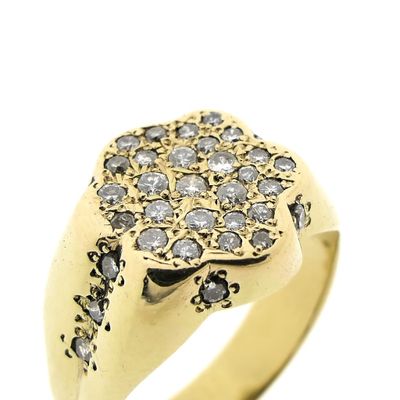 Image 2 of Gold ring with diamonds; Approx. 0.27 ct.