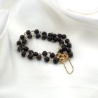 Image 7 of Antique garnet bracelet with gold decorative clasp