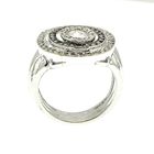 Image 5 of 18 K. White gold ring with white & black diamonds 0.72 ct.