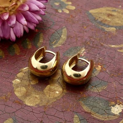 Image 2 of 14 Karat Gold Teardrop Earrings