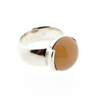 Image 3 of Silver ring with peach moonstone