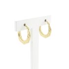 Image 3 of Gold lapidary earrings | Ø 19.5 mm