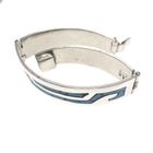 Image 6 of Silver slave bracelet with an enamel mosaic; Size S