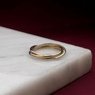 Image 2 of Tricolor Gold Ring; 14 Karat; Size 15