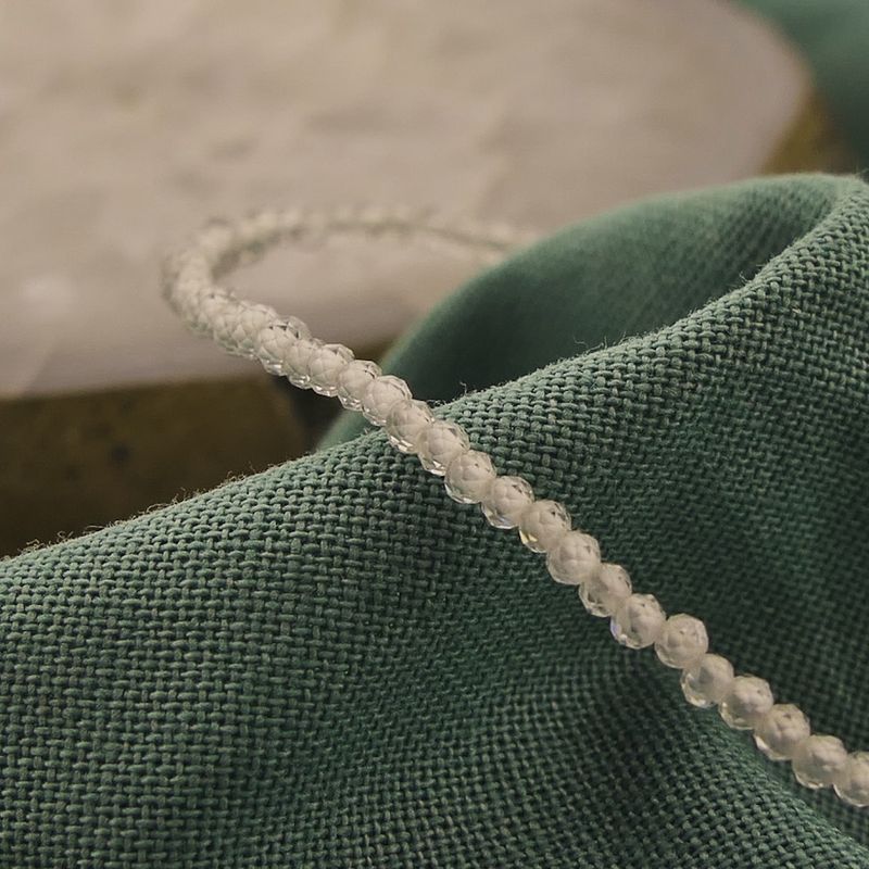 Image 2 of 9 carat rock crystal bead bracelet | 17 cm