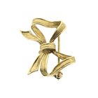 Image 8 of Gold brooch; Bow