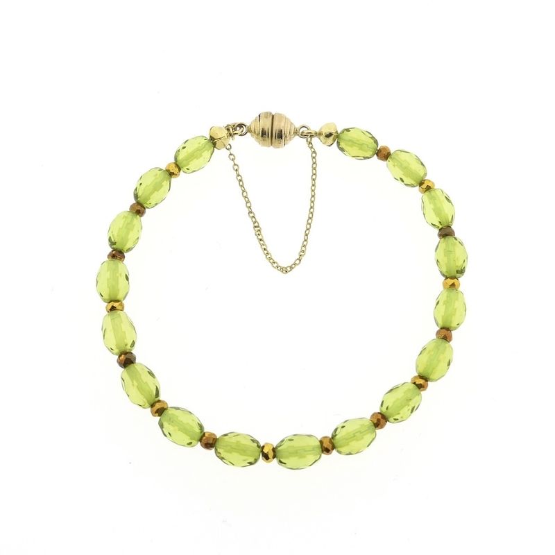 Image 3 of 9 carat peridot bead bracelet